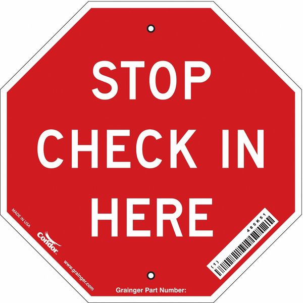Stop Check In Sign, 11