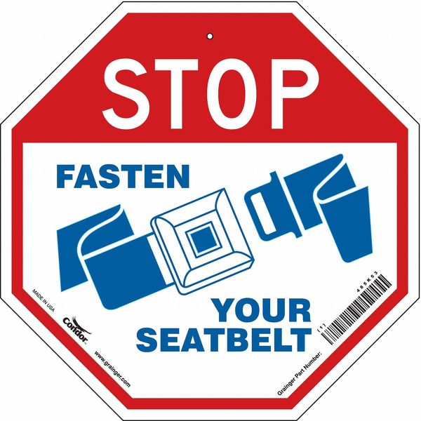 Stop Fasten Seatbelt Sign, 18