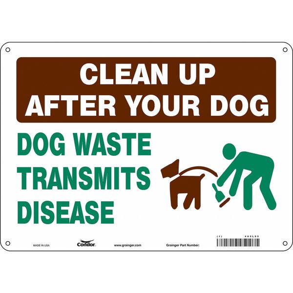 Safety Sign, 10 in Height, 14 in Width, Aluminum, Horizontal Rectangle, English, 485L95