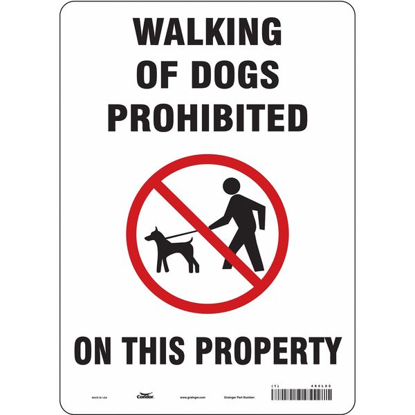 Safety Sign, 14 in Height, 10 in Width, Aluminum, Vertical Rectangle, English, 485L05