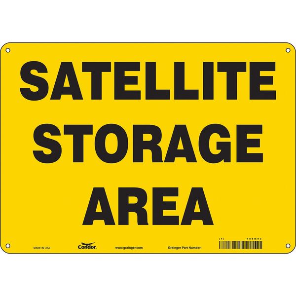 Safety Sign, 10 in Height, 14 in Width, Aluminum, Horizontal Rectangle, English, 485M93
