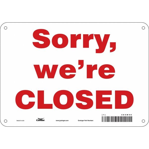 Safety Sign, 7 in Height, 10 in Width, Aluminum, Vertical Rectangle, English, 485M98