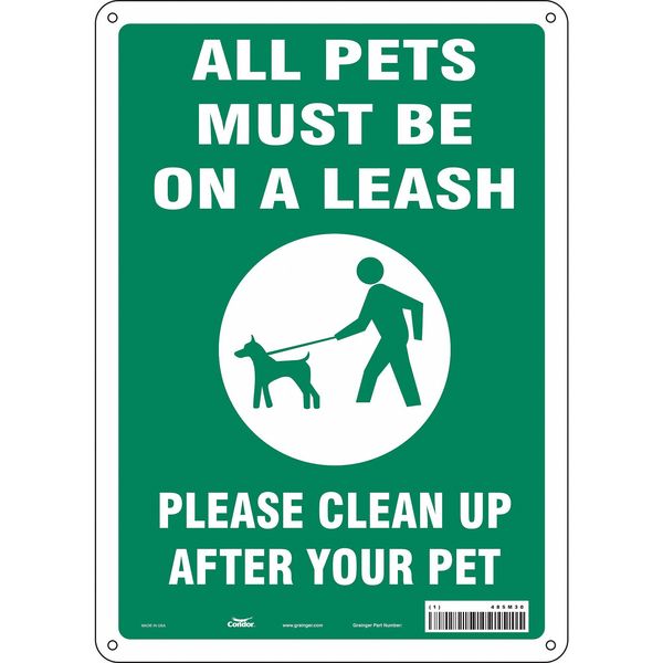Safety Sign, 14 in Height, 10 in Width, Aluminum, Vertical Rectangle, English, 485M30