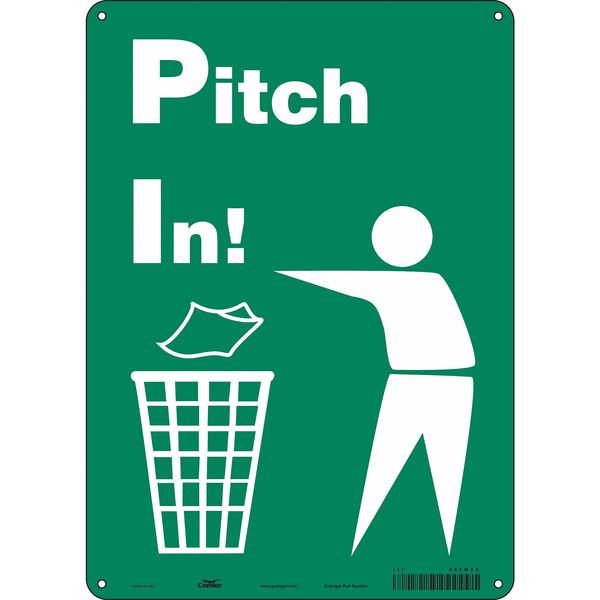 Safety Sign, 14 in Height, 10 in Width, Aluminum, Vertical Rectangle, English, 485M55