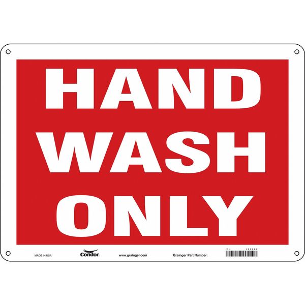 Safety Sign, 10 in Height, 14 in Width, Aluminum, Horizontal Rectangle, English, 485N28