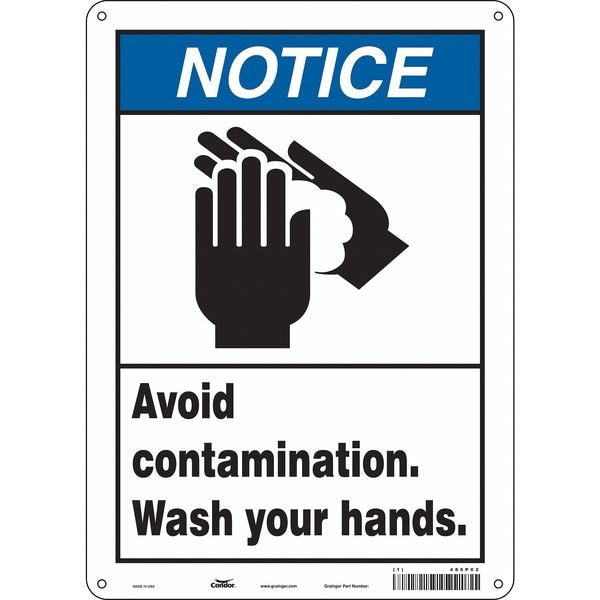 Safety Sign, 14 in Height, 10 in Width, Aluminum, Vertical Rectangle, English, 485P02