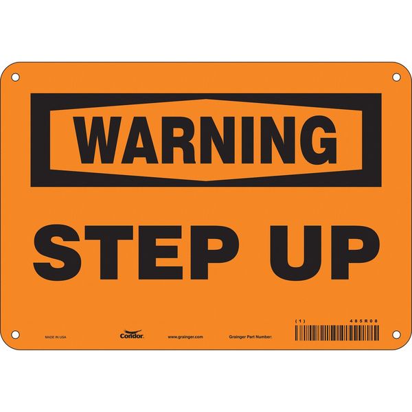 Safety Sign, 7 in Height, 10 in Width, Aluminum, Vertical Rectangle, English, 485R08