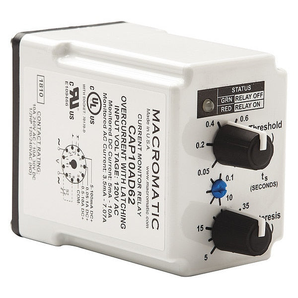 Current Sensing Relay, SPDT Form, 120VAC