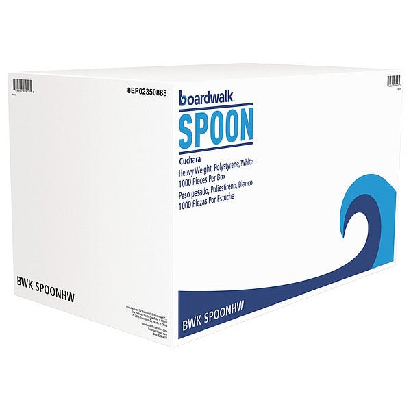Disp Spoon, White, Heavy, PK1000