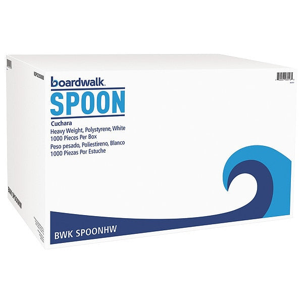 Disp Spoon, White, Heavy, PK1000