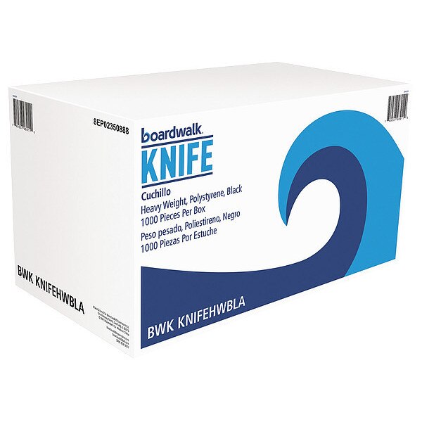 Disposable Knife, Black, Heavy, PK1000
