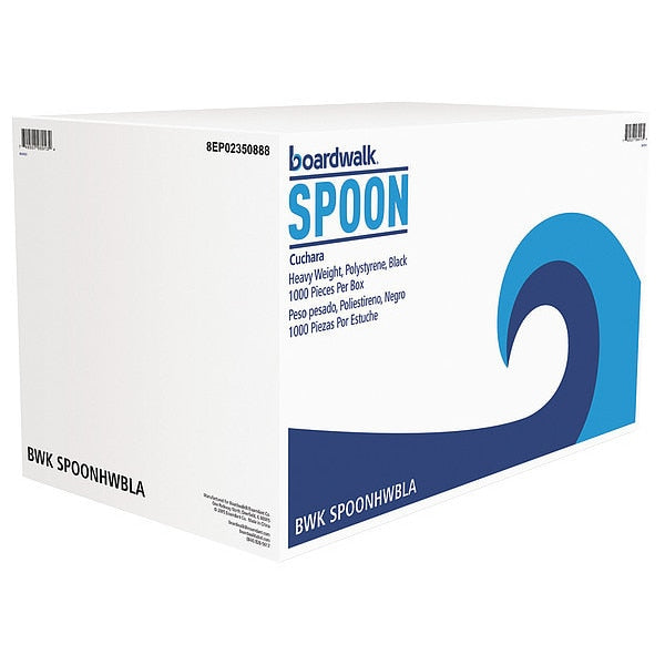 Disposable Spoon, Black, Heavy, PK1000