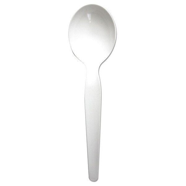 Disposable Soup Spoon, WH, Heavy, PK1000