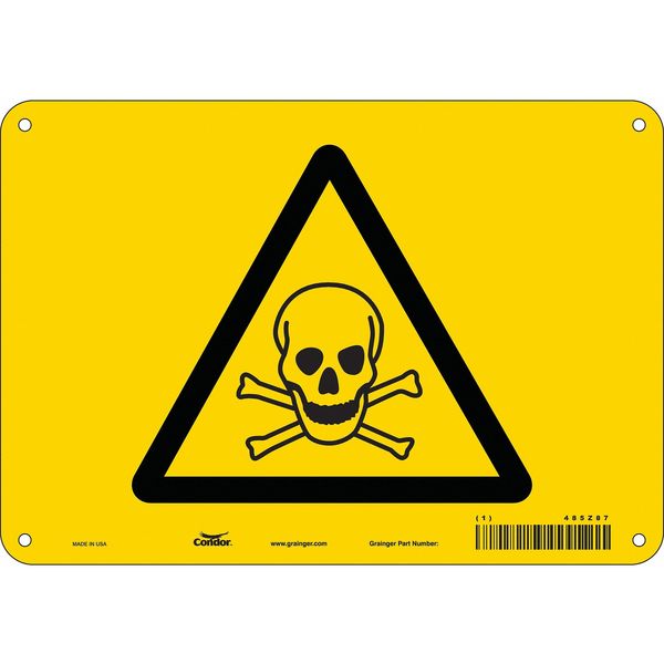 Safety Sign, 7 in Height, 10 in Width, Aluminum, Vertical Rectangle, English, 485Z87