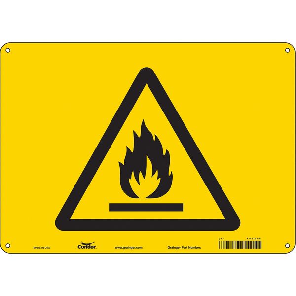 Chemical Sign, 10 in H, 14 in W, Horizontal Rectangle, English, 485Z99