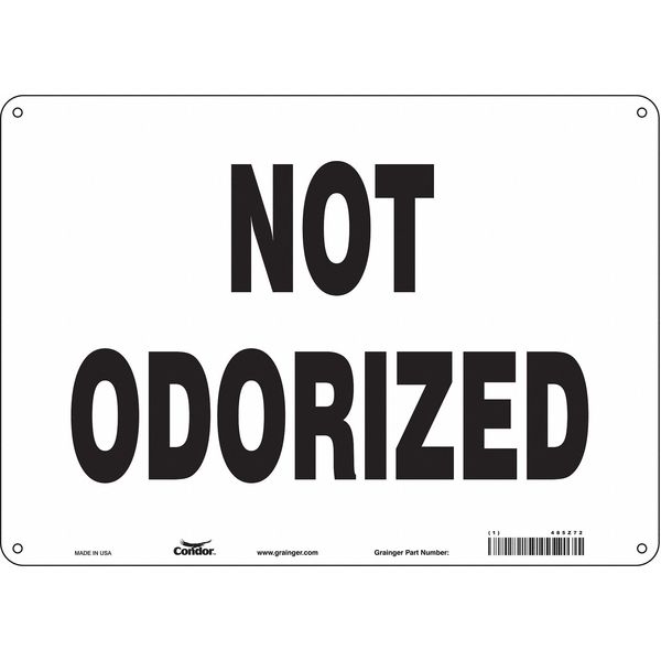 Safety Sign, 10 in Height, 14 in Width, Aluminum, Horizontal Rectangle, English, 485Z72