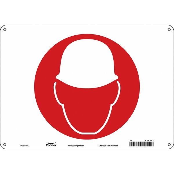 Safety Sign, 10 in Height, 14 in Width, Aluminum, Horizontal Rectangle, English, 486D07