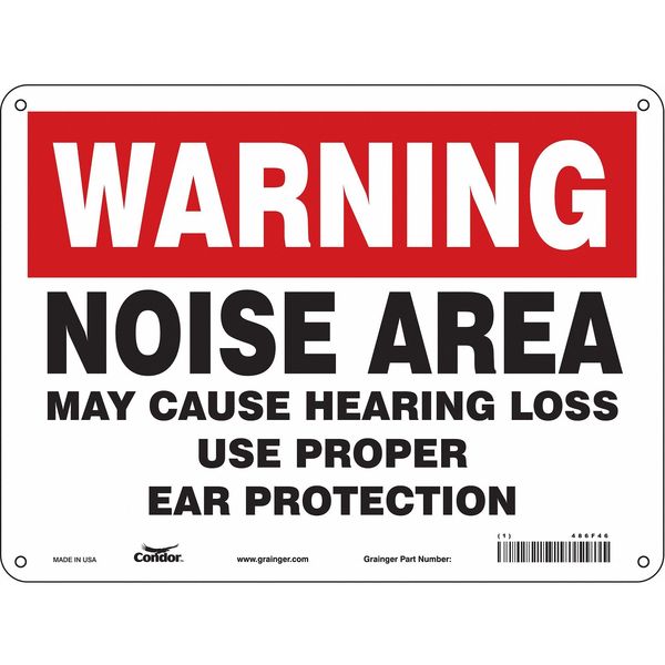 Safety Sign, 9 in Height, 12 in Width, Aluminum, Vertical Rectangle, English