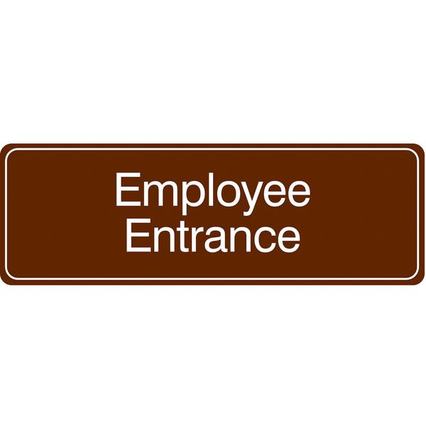 Facility Sign, 3 in H, 9 in W, Acrylic, Horizontal Rectangle, English, 486G88