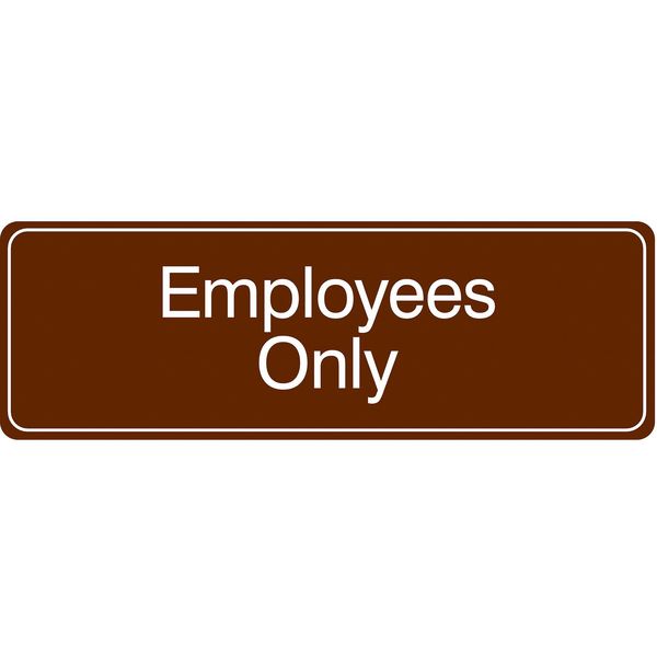 Facility Sign, 3 in H, 9 in W, Acrylic, Horizontal Rectangle, English, 486G89