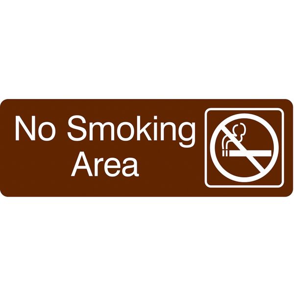 Facility Sign, 3 in H, 9 in W, Acrylic, Horizontal Rectangle, English, 486G99
