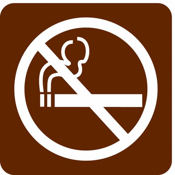 Facility Sign, 3 in Height, 3 in Width, Acrylic, Square, English