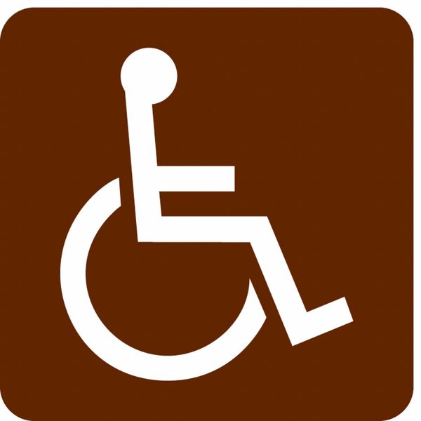 Facility Sign, 3 in H, 3 in W, Acrylic, Square, English, 486H49