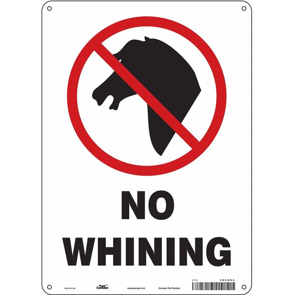 Safety Sign, 14 in Height, 10 in Width, Aluminum, Vertical Rectangle, English, 486N84