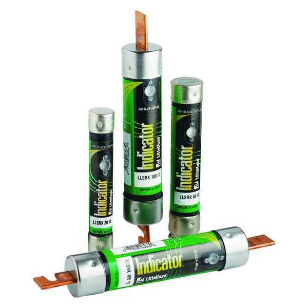 Fuse, Time Delay, 100A, LLSRK Series, 600VAC, 300VDC, 7-7/8