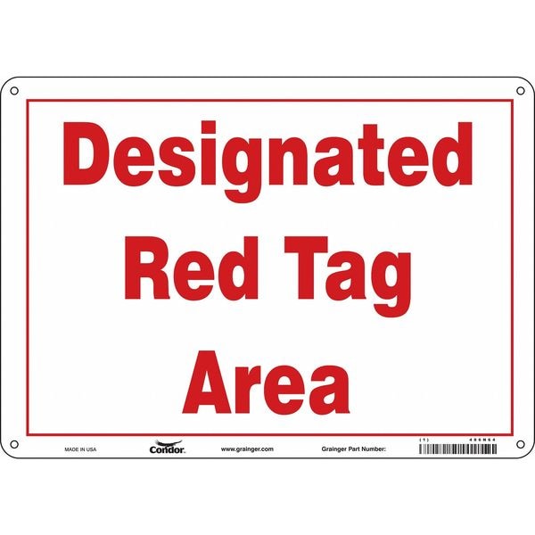Safety Sign, 10 in Height, 14 in Width, Aluminum, Horizontal Rectangle, English, 486N64