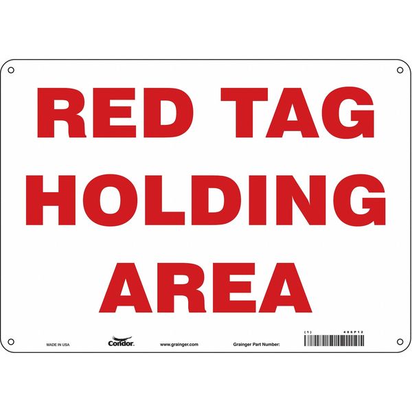 Safety Sign, 10 in Height, 14 in Width, Aluminum, Horizontal Rectangle, English, 486P12