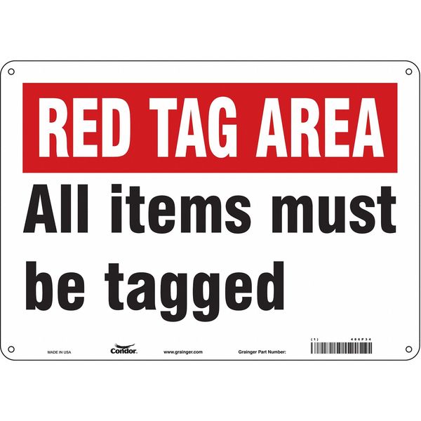 Safety Sign, 10 in Height, 14 in Width, Aluminum, Horizontal Rectangle, English, 486P34