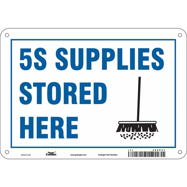 Safety Sign, 7 in Height, 10 in Width, Aluminum, Vertical Rectangle, English, 486P41