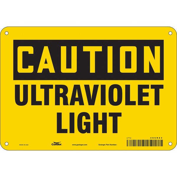 Safety Sign, 7 in Height, 10 in Width, Aluminum, Vertical Rectangle, English, 486R83