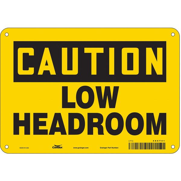Safety Sign, 7 in Height, 10 in Width, Aluminum, Vertical Rectangle, English, 486T41