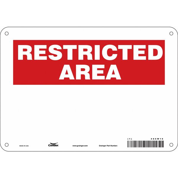 Restricted Area Sign, 10