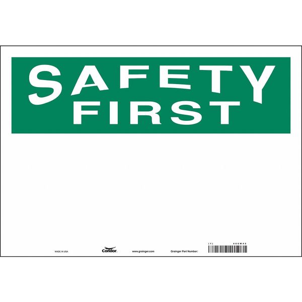 Safety Sign, 14 in H, 20 in W, Vinyl, English, 486W45