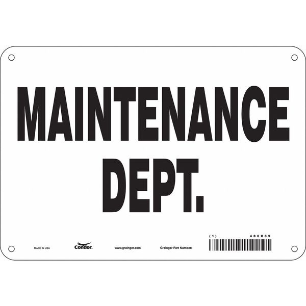 Safety Sign, 7 in Height, 10 in Width, Aluminum, Vertical Rectangle, English, 486X89