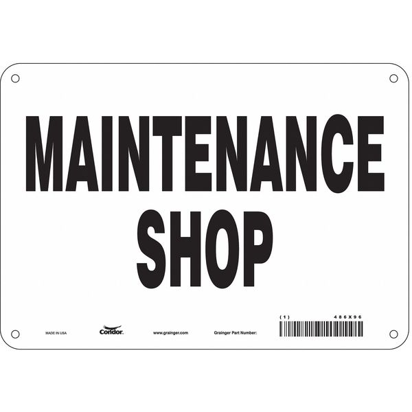 Safety Sign, 7 in Height, 10 in Width, Aluminum, Vertical Rectangle, English, 486X96