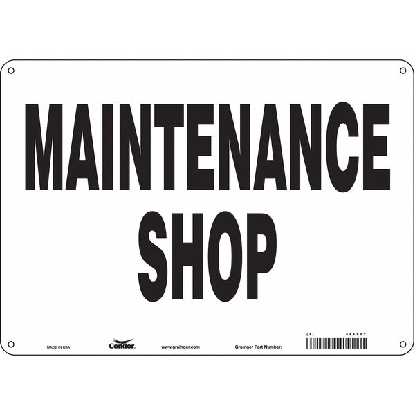 Safety Sign, 10 in Height, 14 in Width, Aluminum, Horizontal Rectangle, English, 486X97
