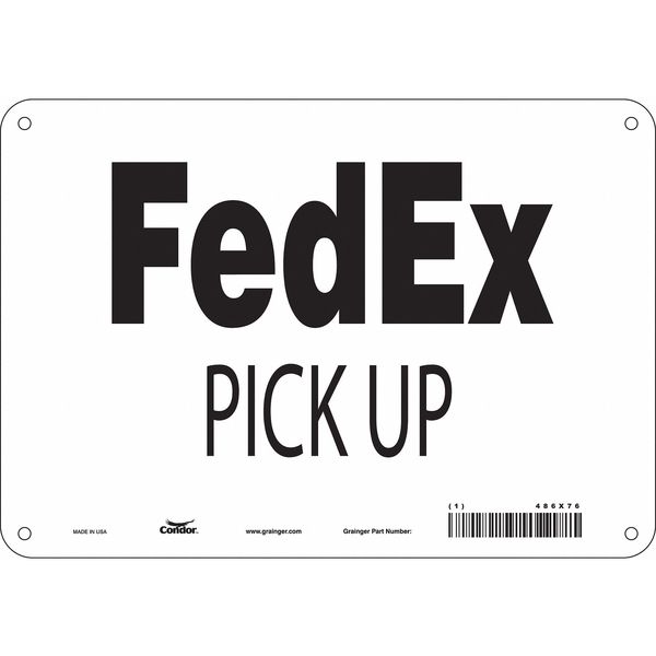 Safety Sign, 7 in Height, 10 in Width, Aluminum, Vertical Rectangle, English, 486X76