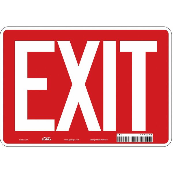 Safety Sign, 7 in x 10 in, Aluminum