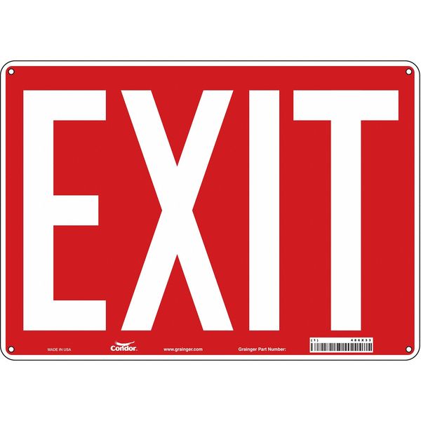 Safety Sign, 10 in x 14 in, Aluminum