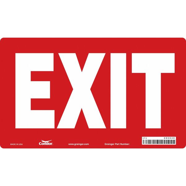 Safety Sign, 7.375in x 12in, Aluminum
