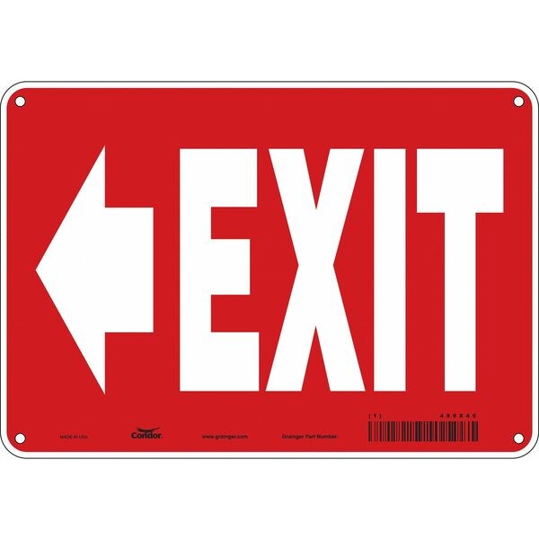 Safety Sign, 7 in x 10 in, Aluminum