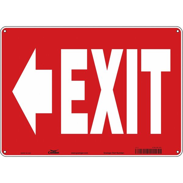Safety Sign, 10 in x 14 in, Aluminum