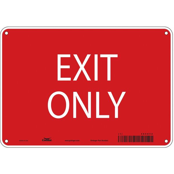 Safety Sign, 7 in x 10 in, Aluminum