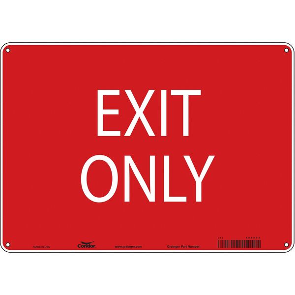 Safety Sign, 10 in x 14 in, Aluminum