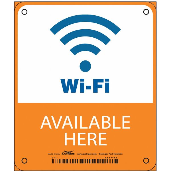 Safety Sign, 6 1/4 in Height, 5 1/4 in Width, Aluminum, Vertical Rectangle, English