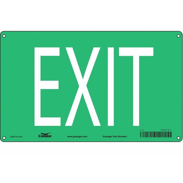 Safety Sign, 7 3/8 in x 12 in, Aluminum